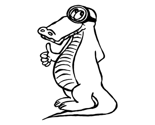 Printy 4924 Tauchstempel 16 Taucherstempel Motiv Krokodil SCHWARZ BLAU